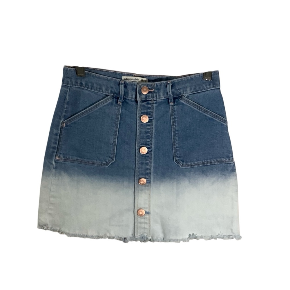 Abercrombie Kids Stylish Blue Gradient Denim Skirt